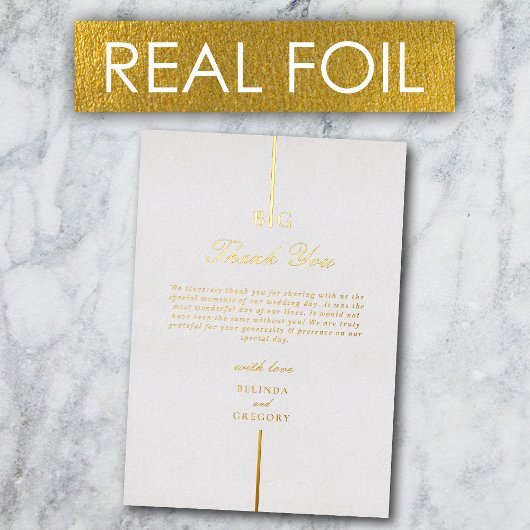 金実在箔モノグラ結婚ムありがとう 箔招待状