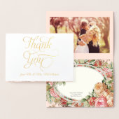 金実在箔写真ありがとうノートヴィンテージバラ 箔カード (ディスプレー)