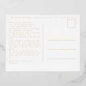 金実在箔写真モダン宗教的クリスマス 箔シーズンポストカード (裏面)