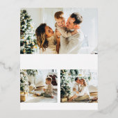 金実在箔写真モダン宗教的クリスマス 箔シーズンポストカード (正面)