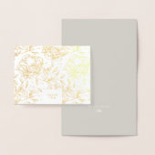 金実在箔手描き花サンキューカード 箔カード (ディスプレー)