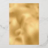 金実在箔結婚の葉の離れ枠 箔招待状 (裏面)