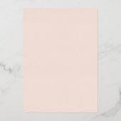 金実在箔赤面ピンクネイビーフローラキンセアニェラ 箔招待状 (裏面)