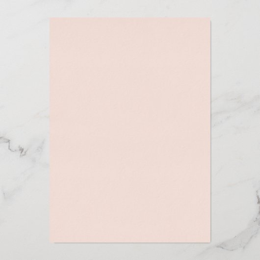 金実在箔赤面ピンクネイビーフローラキンセアニェラ 箔招待状 (裏面)