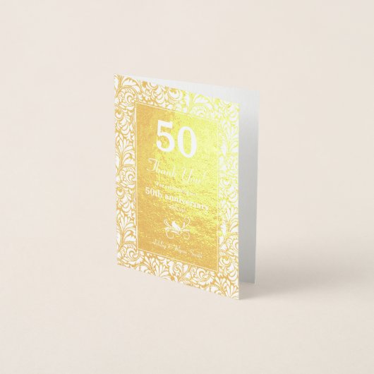 金実在箔50周年記念写真ありがとう 箔カード (正面)