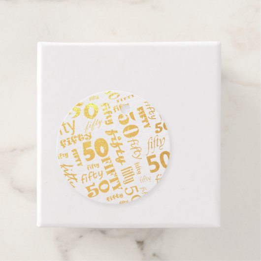 金実在箔50誕生日 フェイバータグ (箱)