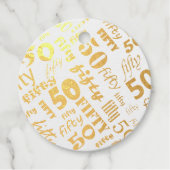 金実在箔50誕生日 フェイバータグ (正面)