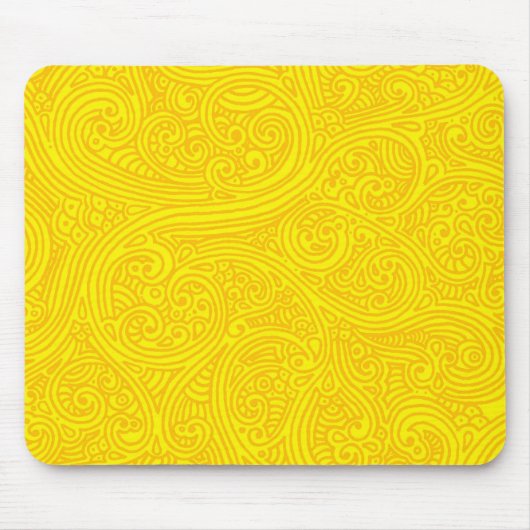 金小型の平底船の渦巻 マウスパッド (正面)