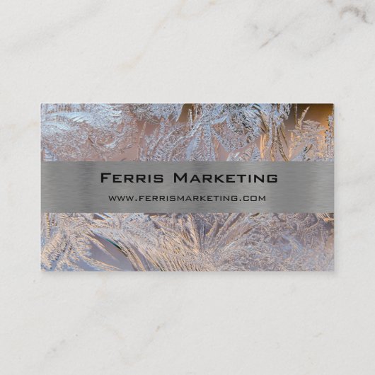 金属およびガラスのモダン名刺 名刺 (裏面)