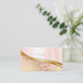 金属およびクリンク箔波バラ金ゴールドID811 名刺 (スタンド正面)