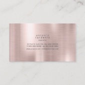 金属およびグリッター大理石波バラ金ゴールドID808 名刺 (裏面)