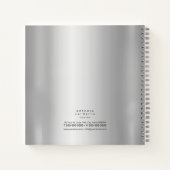 金属およびグリッター波シルバーID807 ノートブック (裏面)