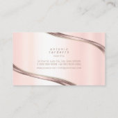 金属およびグリッター波バラ金ゴールドID807 名刺 (裏面)