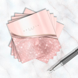 金属およびグリッター波バラ金ゴールドSq ID807 スクエア名刺