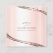 金属およびグリッター波バラ金ゴールドSq ID807 スクエア名刺 (裏面)