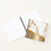 金属および大理石波金ゴールドID811 ノートブック (内部)