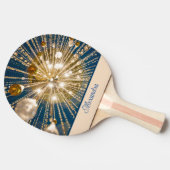 金属きらきら光るパーソナライズされた 卓球ラケット (横)