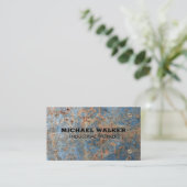 金属さび付き背景 | 産業用ネジ 名刺 (スタンド正面)