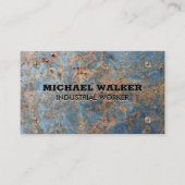 金属さび付き背景 | 産業用ネジ 名刺 (正面)