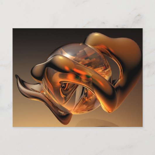 金属とガラス ポストカード (正面)