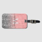 金属とグリッター ラゲッジタグ (正面横)