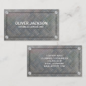 金属とネジ |ダイヤモンドメッキ鋼 名刺 (正面/裏面)