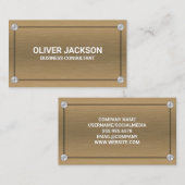 金属とネジ |メタリックテクスチャ 名刺 (正面/裏面)