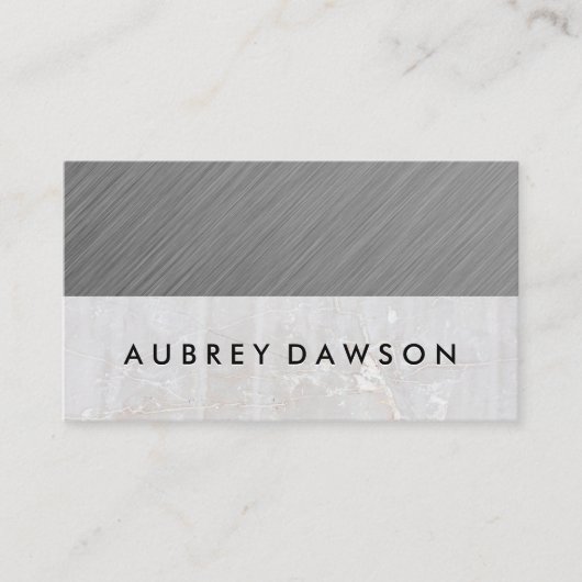 金属と大理石 |シンプルエレガント 名刺 (正面)