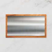 金属と木材のトリム |ハンマーとレンチ 名刺 (裏面)