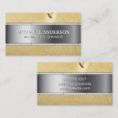 金属と木材 名刺 (正面/裏面)