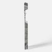 金属と銀の大理石 iPhoneケース (左側面)