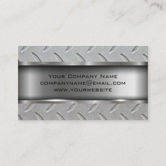 金属と鋼のパターン 名刺 (裏面)