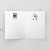 金属と鋼の男性イニシャルビアカード カード (内部)