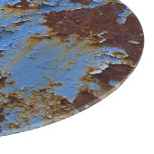 金属と青絵を描のテクスチャ カッティングボード (角)