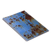 金属と青絵を描のテクスチャ ノートブック (右側)