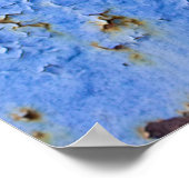 金属と青絵を描のテクスチャ ポスター (角)