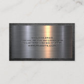 金属と革 | ホームハンマーのロゴ 名刺 (裏面)