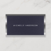 金属と革 名刺 (正面)