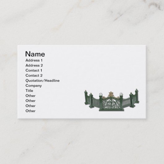 金属によって曲げられる塀 名刺 (正面)