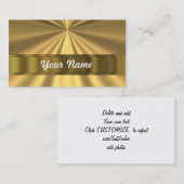 金属に金ゴールドの見ること 名刺 (正面/裏面)