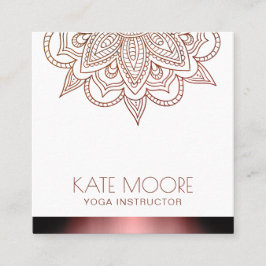 金属のどのばら色の金ゴールド スクエア名刺