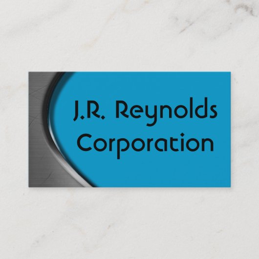 金属のカーブの名刺 名刺 (正面)