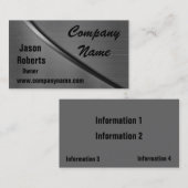 金属のカーブの名刺 名刺 (正面/裏面)