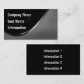 金属のカーブの名刺 名刺 (正面/裏面)