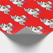 金属のサンタの包装紙 ラッピングペーパー (角)