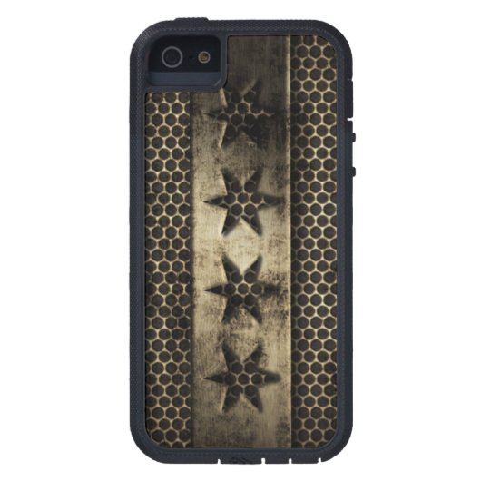 金属のシカゴの汚い旗 Case-Mate iPhoneケース (裏面)