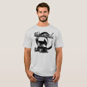 金属のスプリント車へのペダル Tシャツ (正面フル)