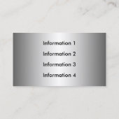 金属のダイヤモンドのプレートの不朽の名刺 名刺 (裏面)