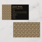 金属のダイヤモンドのプレートの名刺- 2つは味方しました 名刺 (正面/裏面)