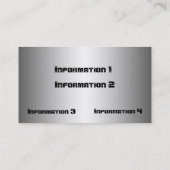 金属のダイヤモンドのプレートの専門の名刺 名刺 (裏面)